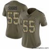 Unique Nike Ravens #55 Terrell Suggs Olive Camo Womens Stitched NFL Limited 2017 Salute to Service Jersey