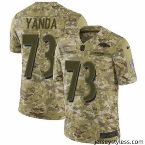 Premium Nike Ravens #73 Marshal Yanda Camo Mens Stitched NFL Limited 2018 Salute To Service Jersey