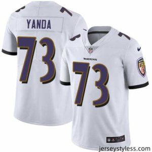 Fantastic Nike Ravens #73 Marshal Yanda White Mens Stitched NFL Vapor Untouchable Limited Jersey