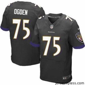 Fantastic Nike Ravens #75 Jonathan Ogden Black Alternate Stitched NFL New Elite Jersey