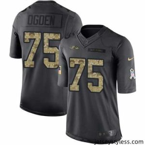 Unique Nike Ravens #75 Jonathan Ogden Black Mens Stitched NFL Limited 2016 Salute to Service Jersey