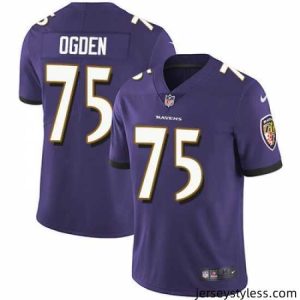 Stunning Nike Ravens #75 Jonathan Ogden Purple Team Color Mens Stitched NFL Vapor Untouchable Limited Jersey