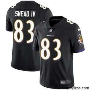 Stylish Nike Ravens #83 Willie Snead IV Black Alternate Mens Stitched NFL Vapor Untouchable Limited Jersey