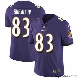 Stunning Nike Ravens #83 Willie Snead IV Purple Team Color Mens Stitched NFL Vapor Untouchable Limited Jersey