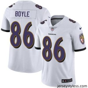 Impressive Nike Ravens 86 Nick Boyle White Stitched NFL Vapor Untouchable Limited Jersey