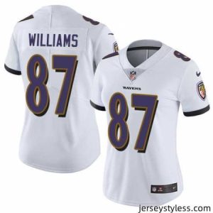 Impressive Nike Ravens #87 Maxx Williams White Womens Stitched NFL Vapor Untouchable Limited Jersey
