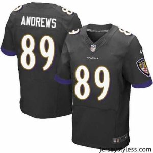 Stylish Nike Ravens #89 Mark Andrews Black Alternate Mens Stitched NFL New Elite Jersey