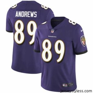 Premium Nike Ravens #89 Mark Andrews Purple Team Color Mens Stitched NFL Vapor Untouchable Limited Jersey