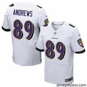 Amazing Nike Ravens #89 Mark Andrews White Mens Stitched NFL New Elite Jersey