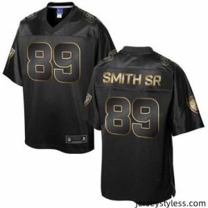 Gorgeous Nike Ravens #89 Steve Smith Sr Pro Line Black Gold Collection Mens Stitched NFL Game Jersey