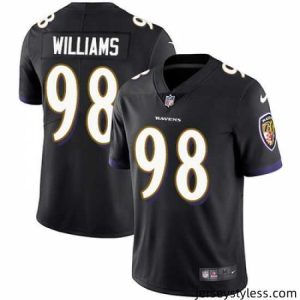 Stunning Nike Ravens #98 Brandon Williams Black Alternate Mens Stitched NFL Vapor Untouchable Limited Jersey