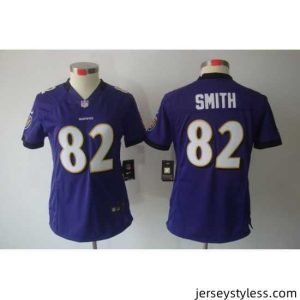 Premium Nike Baltimore Ravens #82 Smith Purple Color[NIKE LIMITED Jersey]