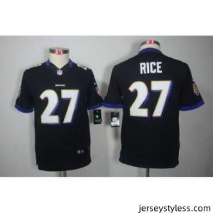 Fantastic Nike Baltimore Ravens #27 Rice Black Color[Limited Jerseys]