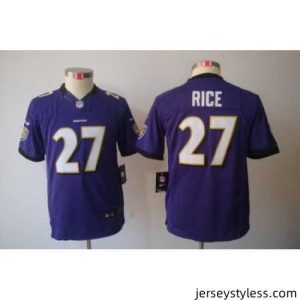 Amazing Nike Baltimore Ravens #27 Rice Purple Color[Limited Jerseys]
