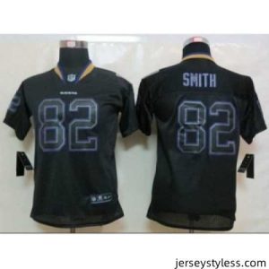 Stylish Nike Baltimore Ravens #82 Torrey Smith Black Jerseys(Lights Out Elite)