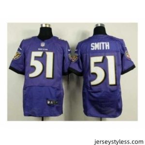 Premium Nike baltimore ravens 51 Daryl Smith purple Elite NFL Jersey