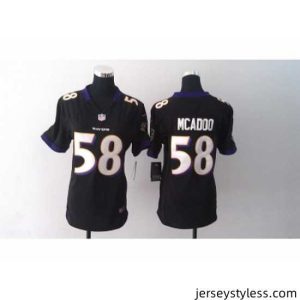 Impressive Nike Baltimore Ravens #58 Elvis Dumervil black jerseys
