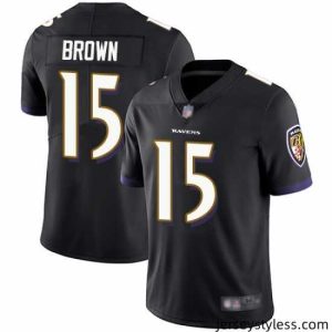 Fantastic Ravens 15 Marquise Brown Black Alternate Stitched Football Vapor Untouchable Limited Jersey