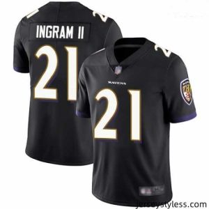 Impressive Ravens 21 Mark Ingram II Black Alternate Stitched Football Vapor Untouchable Limited Jersey