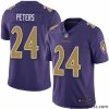 Unique Ravens 24 Marcus Peters Purple Mens Stitched Football Limited Rush Jersey