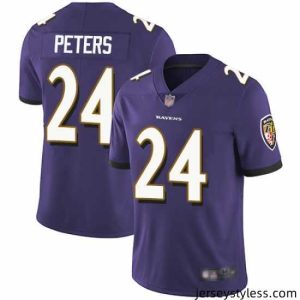 Unique Ravens 24 Marcus Peters Purple Team Color Mens Stitched Football Vapor Untouchable Limited Jersey