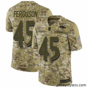 Gorgeous Ravens 45 Jaylon Ferguson Camo Stitched Football Limited 2018 Salute To Service Jersey