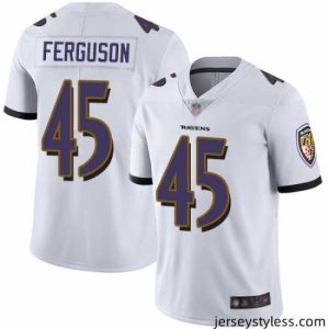 Unique Ravens 45 Jaylon Ferguson White Stitched Football Vapor Untouchable Limited Jersey
