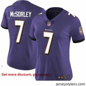 Fantastic Ravens 7 Trace McSorley Purple Team Color Stitched Football Vapor Untouchable Limited Jersey