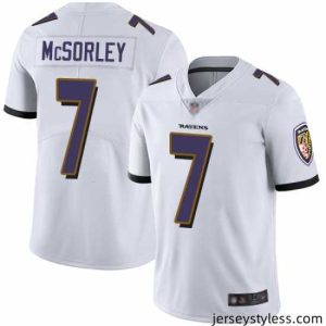 Stylish Ravens 7 Trace McSorley White Stitched Football Vapor Untouchable Limited Jersey