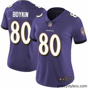 Gorgeous Ravens 80 Miles Boykin Purple Team Color Stitched Football Vapor Untouchable Limited Jersey