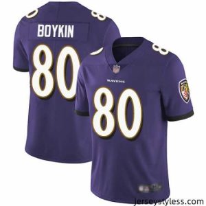 Impressive Ravens 80 Miles Boykin Purple Team Color Stitched Football Vapor Untouchable Limited Jersey