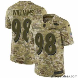 Unique Ravens 98 Brandon Williams Camo Stitched Football Limited 2018 Salute to Service Jersey
