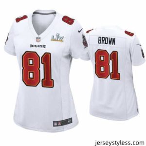 Fantastic Antonio Brown Buccaneers White Super Bowl Lv Game Fashion Jersey