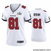 Amazing Antonio Brown Buccaneers White Super Bowl Lv Game Jersey