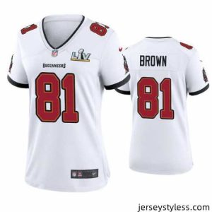 Amazing Antonio Brown Buccaneers White Super Bowl Lv Game Jersey