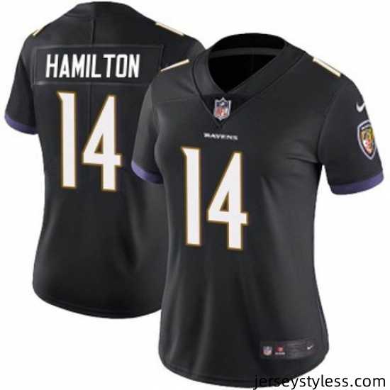 Women-Baltimore-Ravens-14-Kyle-Hamilton-Black-2023-F-U-S-E-Vapor-Jersey-886041_21760_550X550