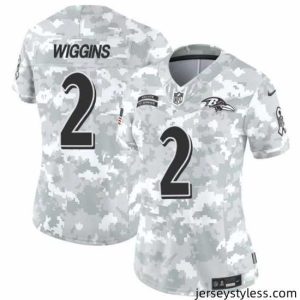 Stunning Baltimore Ravens 2 Nate Wiggins 2024 F.U.S.E Arctic Camo Salute To Service Limited Stitched Football Jersey