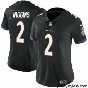 Unique Baltimore Ravens 2 Nate Wiggins Black 2024 Draft Football Jersey