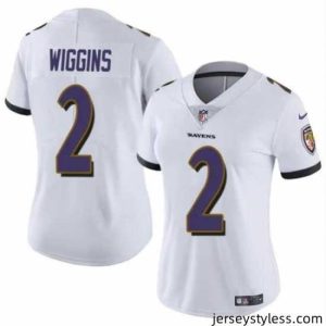 Impressive Baltimore Ravens 2 Nate Wiggins White 2024 Draft Football Jersey