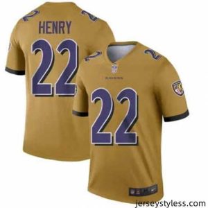 Fantastic Baltimore Ravens 22 Derrick Henry 2023 F.U.S.E Rush Vapor Limited Football Stitched Jersey