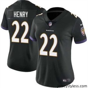 Stylish Baltimore Ravens 22 Derrick Henry Black Football Jersey