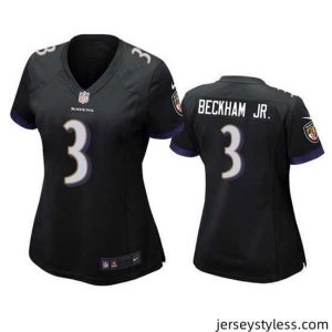 Stylish Baltimore Ravens 3 Odell Beckham Jr  Black Football Jersey
