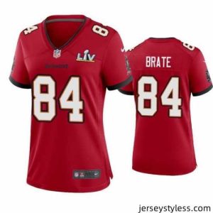Stunning Cameron Brate Buccaneers Red Super Bowl Lv Game Jersey
