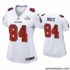 Amazing Cameron Brate Buccaneers White Super Bowl Lv Game Fashion Jersey