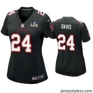 Unique Carlton Davis Buccaneers Black Super Bowl Lv Game Fashion Jersey