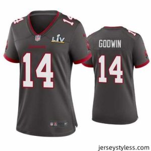 Gorgeous Chris Godwin Buccaneers Pewter Super Bowl Lv Game Jersey
