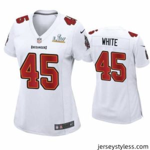 Gorgeous Devin White Buccaneers White Super Bowl Lv Game Fashion Jersey