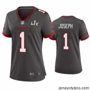 Premium Greg Joseph Buccaneers Pewter Super Bowl Lv Game Jersey