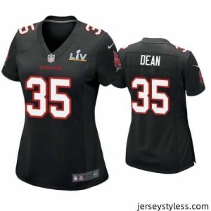 Amazing Jamel Dean Buccaneers Black Super Bowl Lv Game Fashion Jersey