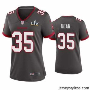 Gorgeous Jamel Dean Buccaneers Pewter Super Bowl Lv Game Jersey